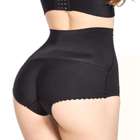 Culotte push up rembourrée taille haute couleur noire pour un effet galbant instantané.