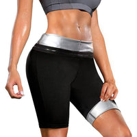 Short sauna amincissant pour femme, favorisant la sudation et la perte de poids pendant l'entraînement.