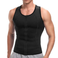 Débardeur Amincissant de Sudation Homme noir, design ergonomique pour optimiser l'entraînement et améliorer la posture.
