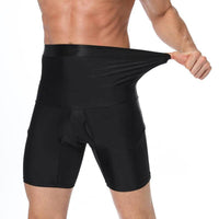 Boxer homme taille haute noir, idéal pour un ventre plat et un look élégant. Parfait pour un confort quotidien.