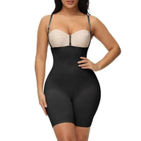 Combinaison gainante shaper noire, pour modeler les formes voluptueuses facilement et efficacement.