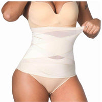 Corset ceinture amincissant satin beige, facile à enfiler, silhouette affinée, nouveau modèle confortable.