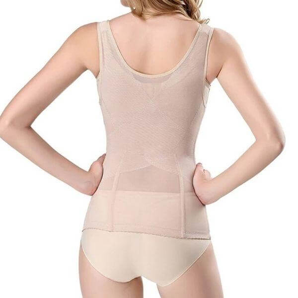 Body Gainant Femme Ahigh - Corset Avec Baleines Acier - Bretelles Réglables - Effet Ventre Plat - Taille Forte - 11