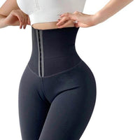 Legging Montant Corset noir, ultra amincissant, pour affiner la taille et maintenir le ventre, confort optimal.
